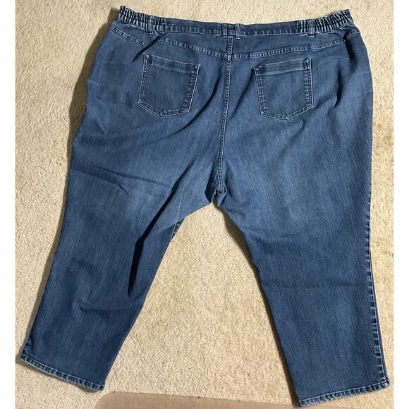 Catherines Right Fit Women's Pants Jeans Stretch 30WP Button up w/Elastic Sides - Picture 2 of 7